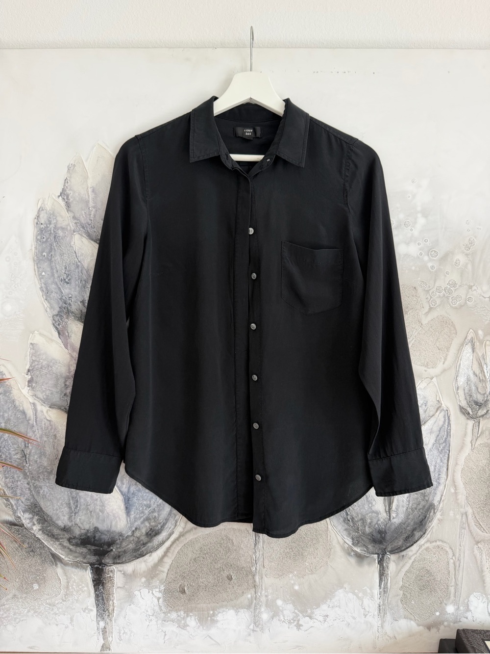 J. Crew Black Long-Sleeve Button-Up Shirt